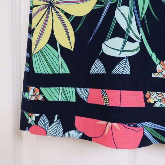 Talbots 14 Floral Cotton Canvas Pencil Skirt - Picture 2 of 6